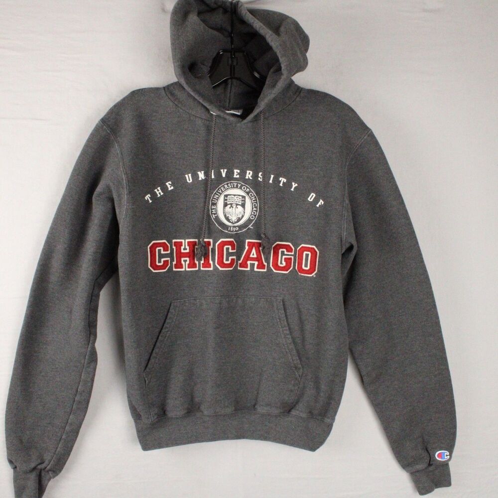 Champion University of Chicago Gray Hoodie Sweatshirt